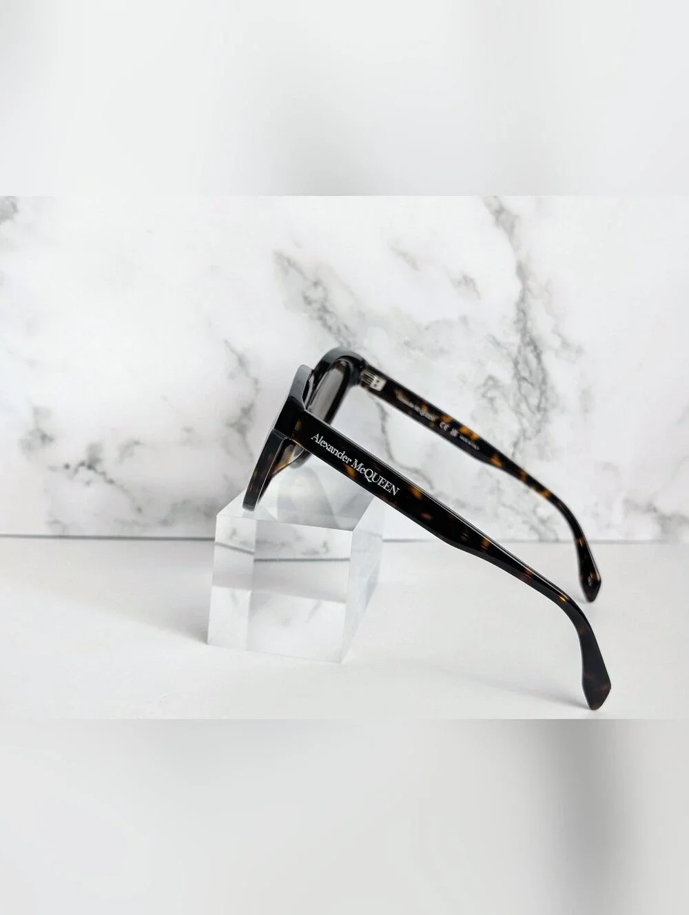 Alexander McQueen AM0304SK Havana Tortoise Gradient Sunglasses NWT Made In Italy